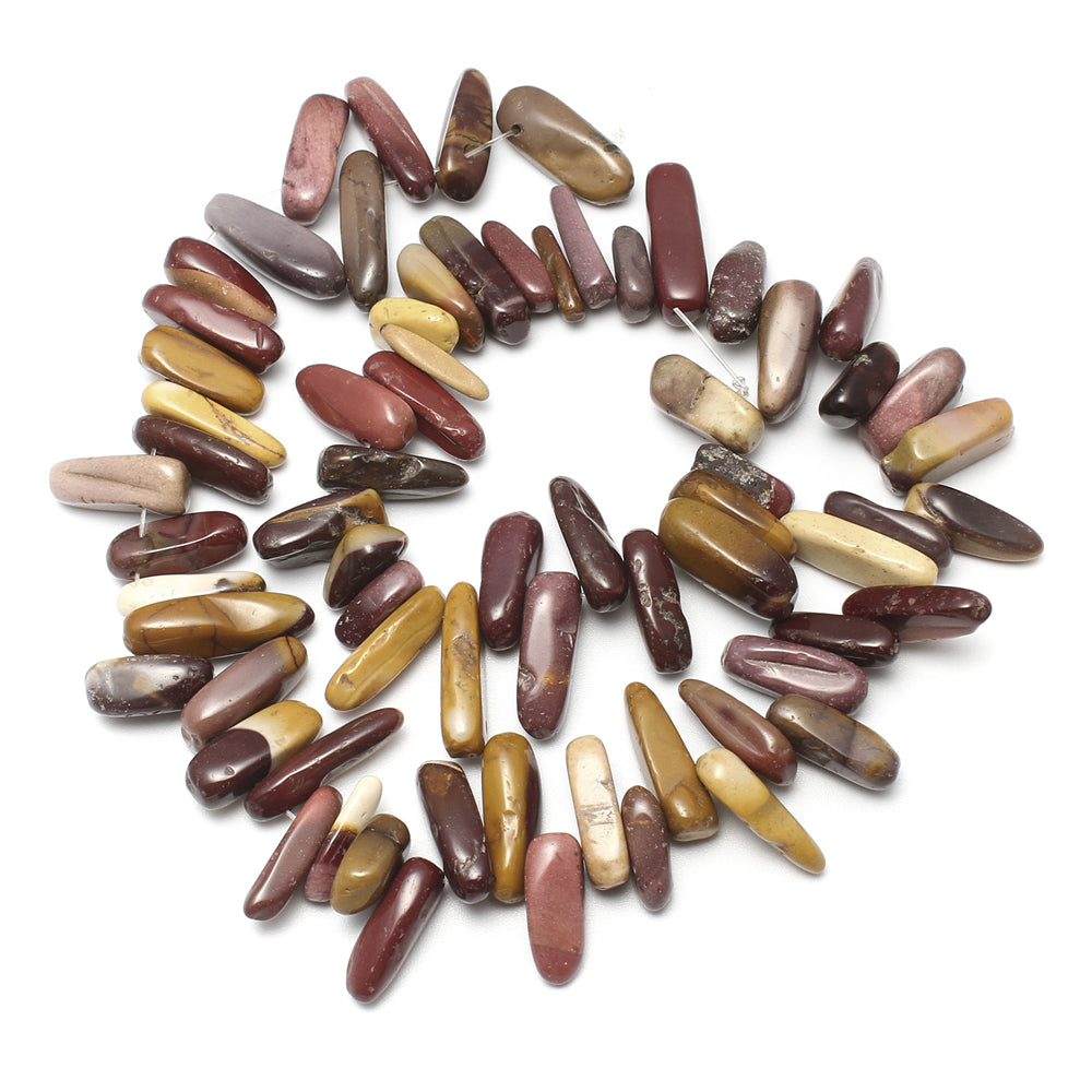 Pépites de perles de pierres précieuses en pierre jaune - Trou de 1 mm - 15,5 pouces de long Taille : 5 x 13 x 4 mm à 8 x 30 x 8 mm - NEW920