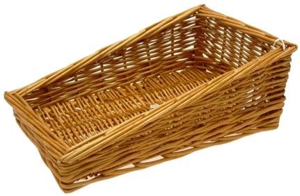 HONEY WILLOW SLOPED TRAY 7.5 Wide x 12 Long 4 Deep Back x 1.5 inch Deep Front