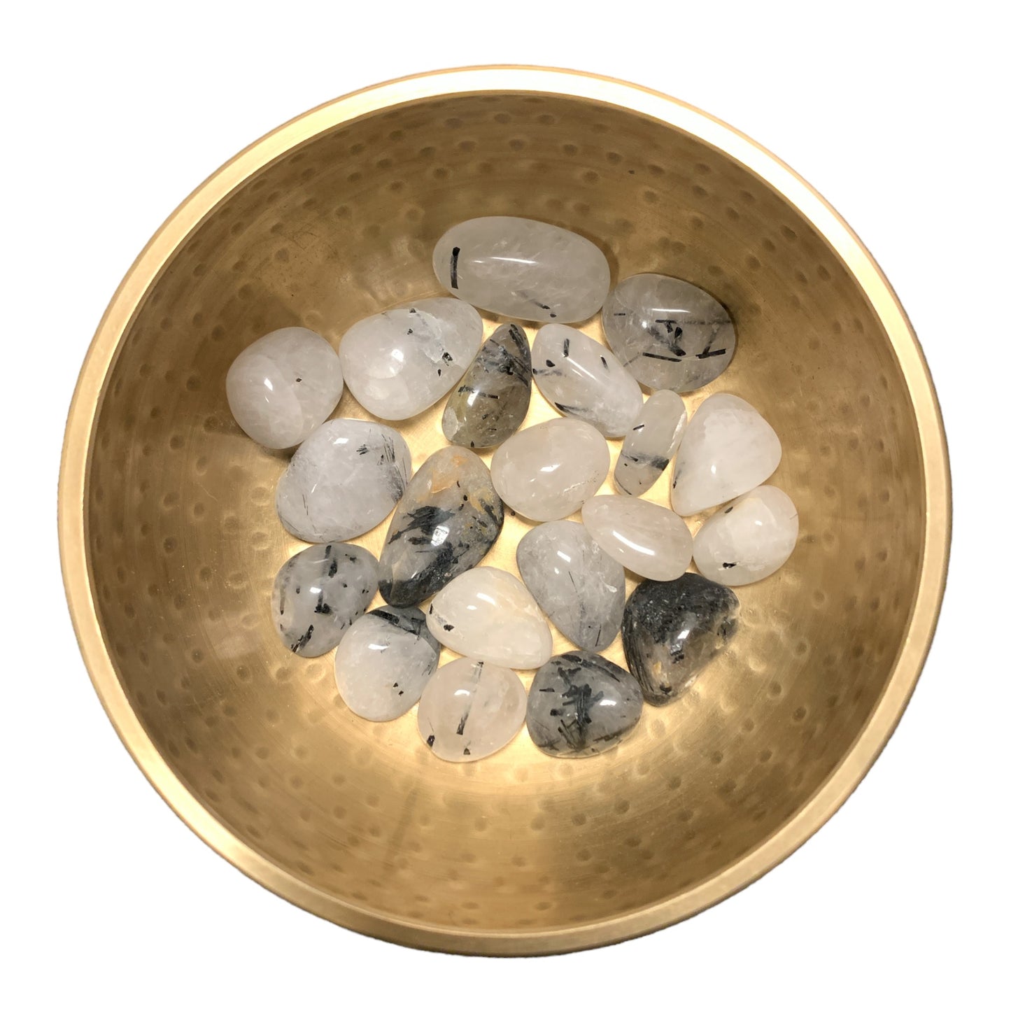 BT Rutilated Quartz Tumbled Stones - Large 25 - 35 mm - 1 LB - A China - NEW822