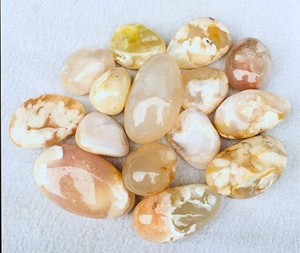 Flower Agate Palm Stones - 50 - 70 mm - Price per gram - China