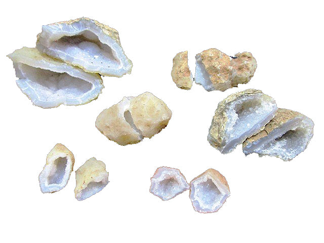 Paires de géodes Druzy craquelées naturelles - NEW1021