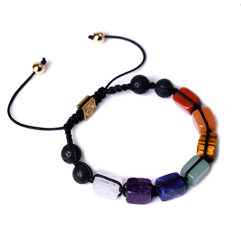 Bracelets de pierres précieuses Chakra 8 x 10,5 mm 8 mm - NEW222