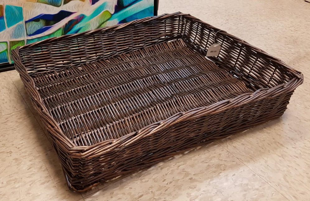 Rectangle DISPLAY TRAY 23 x 18 x 4 inches *New* Willow Stained Brown