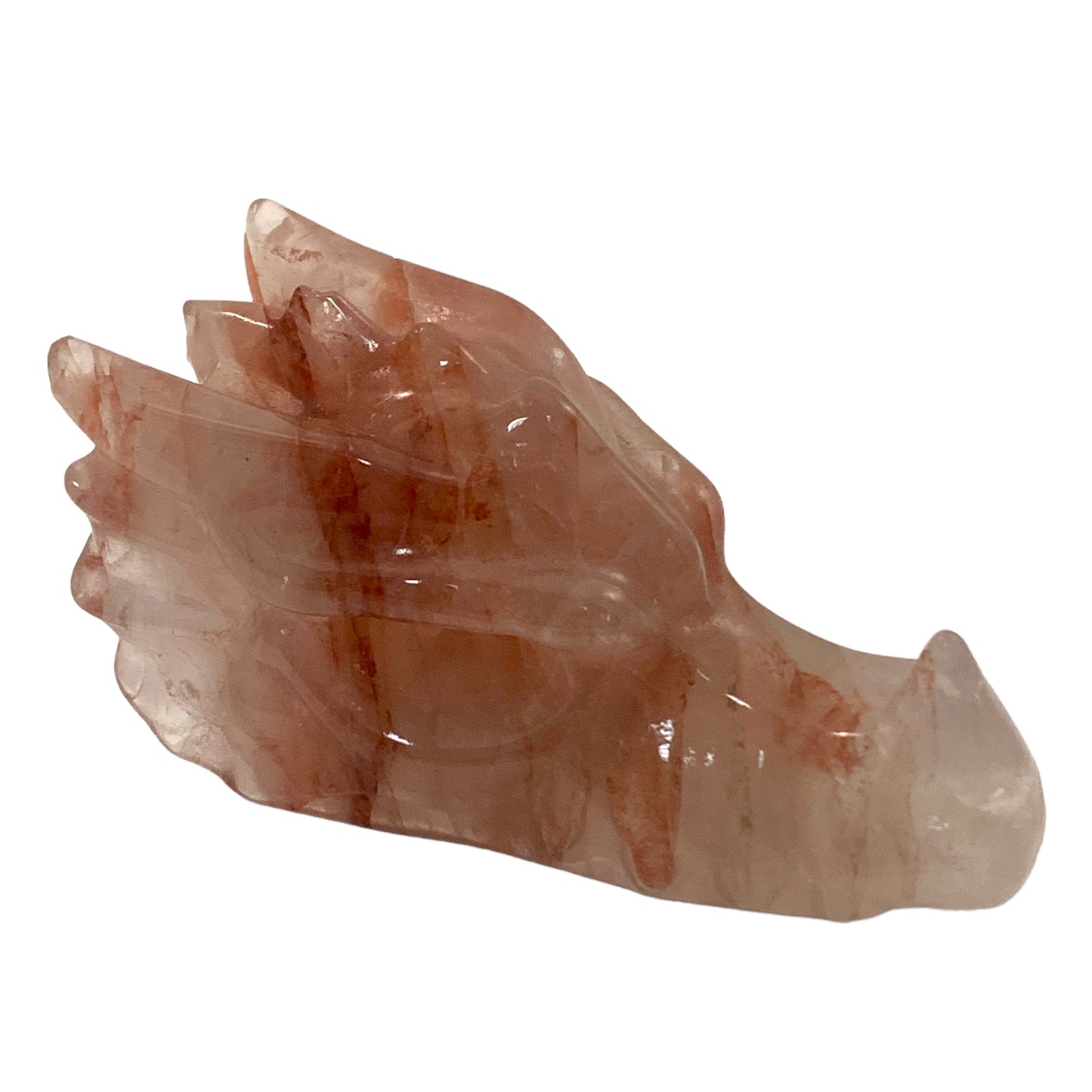 RED HEMATOID Fire QUARTZ DRAGON HEAD - MEDIUM 3 inch - Price Each - China - NEW722