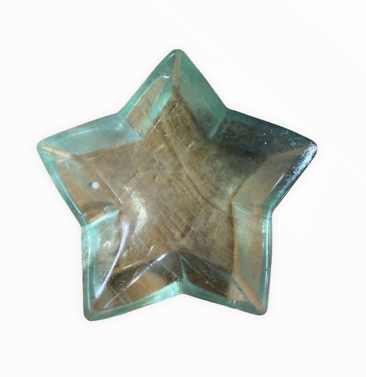 Green Fluorite Star BOWL - 3.5 to 4.5 inch - Price per gram - China - NEW822