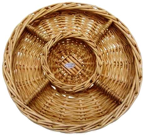 ROUND CENTER - 5 COMP DIVIDED TRAY 12 x 1 inch