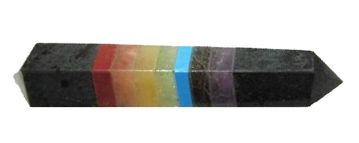 Double Terminated Massage Wand with Black Tourmaline - Chakra 7 - Bonded 5 inch