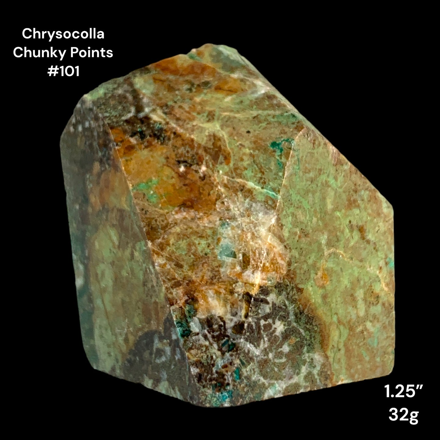 Chrysocolla Chunky Points - 1.25 inch - 32g - Polished Points