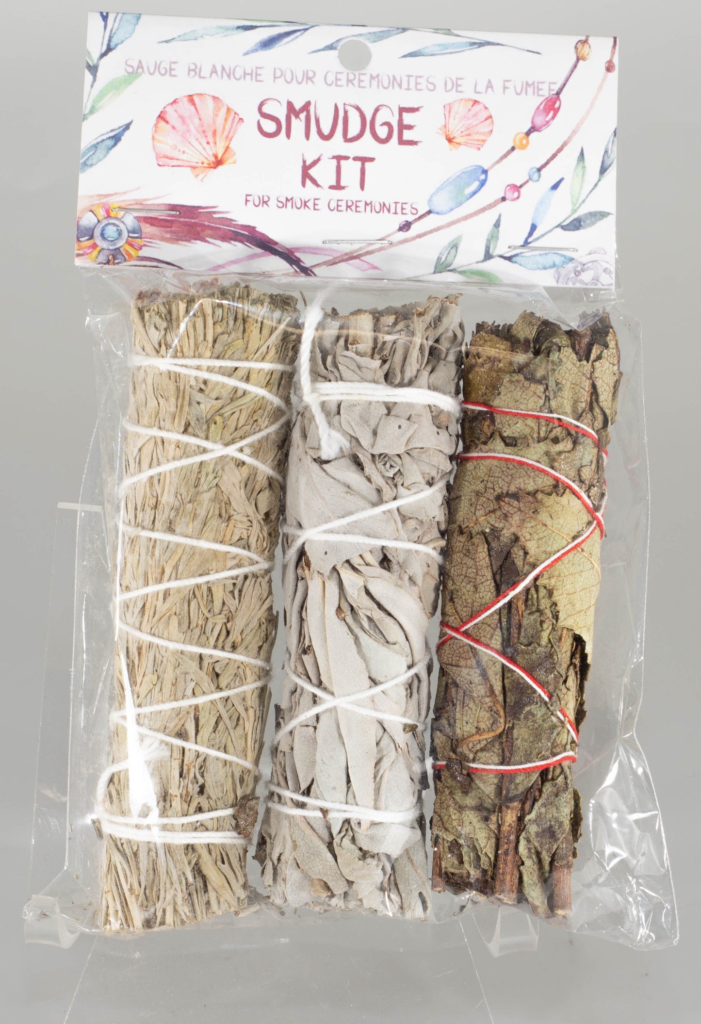 Pack de 3 Bâtons de Smudge Assortis - Sauge Blanche - Sauge Bleue - Yerba Santa Foncé