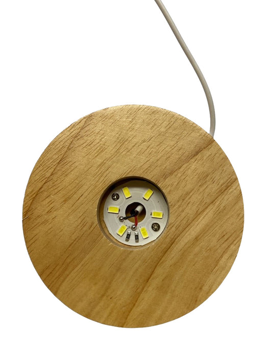 LED Lamp Base 2.75 - 3  inch 7-8cm - Wood Look - USB Plug - China