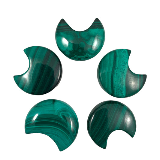 Real Malachite Crescent Moon - 23mm - China