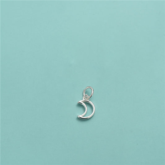 Sterling Silver Moon Pendant 925 Sterling Silver - 7.5 x 10.8mm - Hole:Approx 3.8mm - .49 grams - NEW424