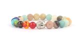 Amazonite stone bracelet with Buddha