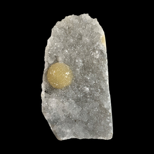 #1 Fluorite Ball on Chalcedony - 248.5g - 3.5 x 2 inch x 1.75 inch - India - Specimen 1