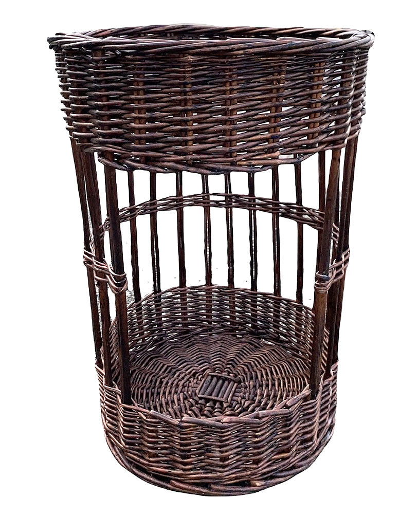 FRENCH BREAD BASKET -  *New* Willow Stained Brown - 18 High X 12 inch Dia. Same color as BB1101
*2 PCS ARE DARK BROWN. 2 PCS ARE LIGHT BROWN*