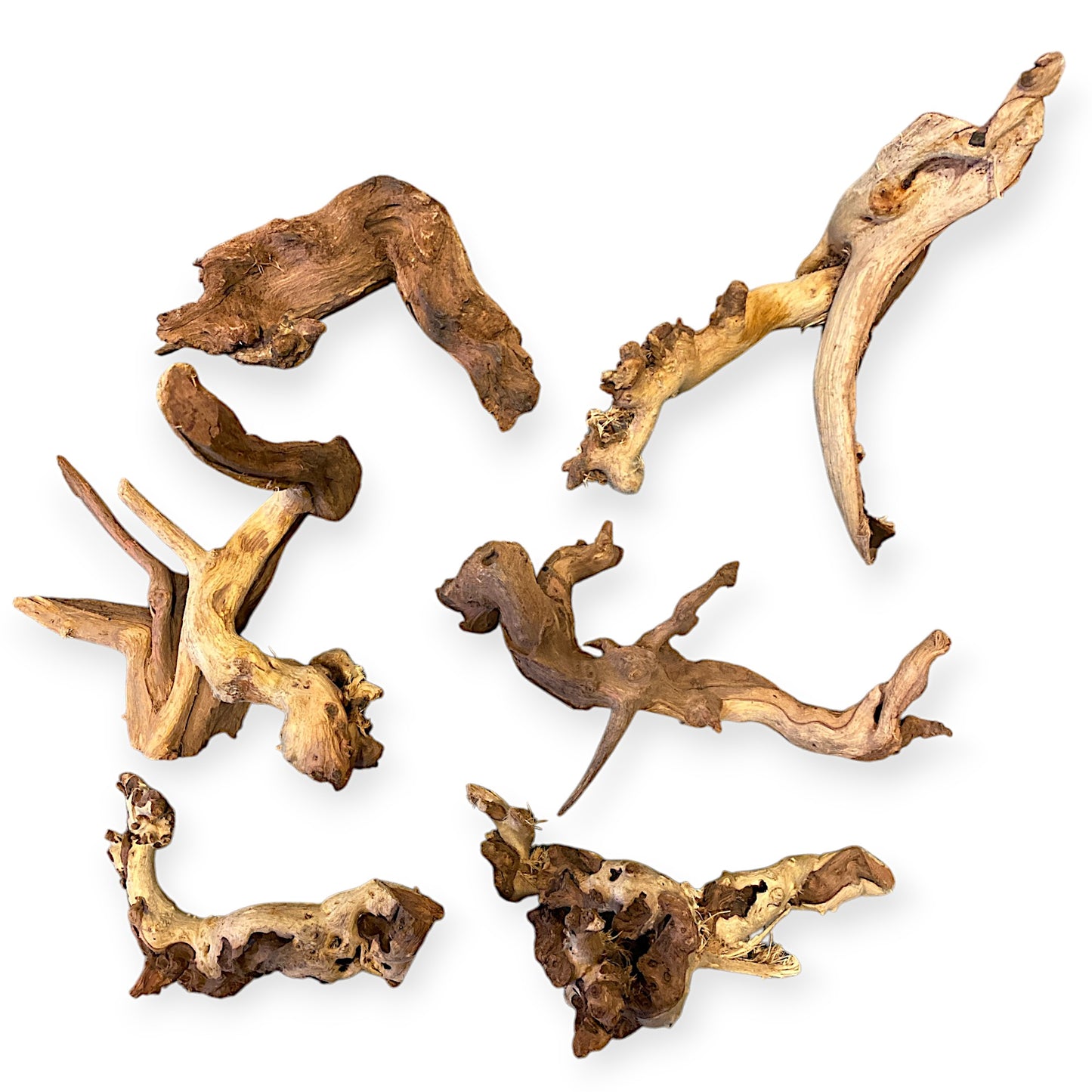 1lb. 12 to 19.7 inch - Mopani Driftwood (Coral) - Medium 30 to 50cm - China - NEW425 - (Order quantity of pieces required. We will update the weight upon shipping.)