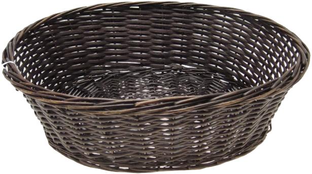 Split WILLOW OVAL TRAY -  BLACK - 20 x 16 x 6 Deep - with hard liner (Fits 30x40 Cello bag)