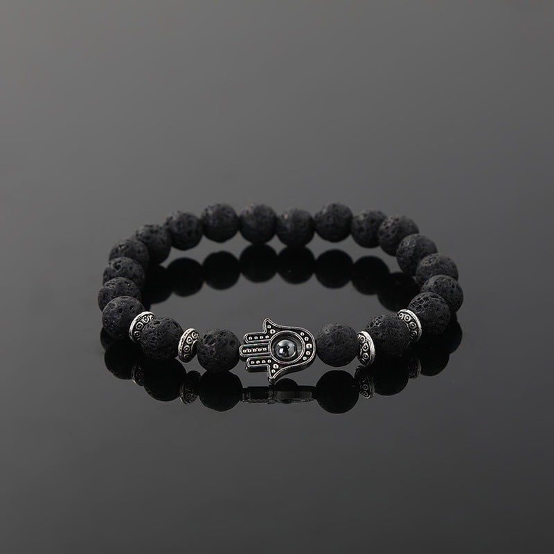 Bracelets de pierres précieuses Pierre naturelle avec alliage de zinc, bijoux fantaisie et élastiques et unisexe 190 mm environ 7,5 pouces - NEW222