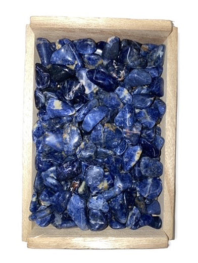Sodalite Tumble Stones - 10 à 20 mm - Q2A - Brésil - NEW122 - un aperçu qui peut améliorer les pouvoirs d'analyse et d'intuition