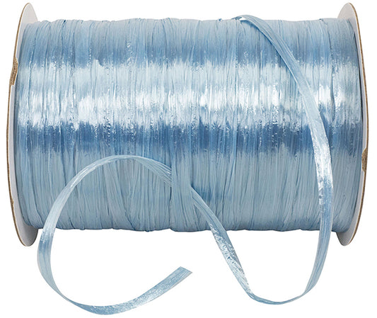 Pearlized Rayon Raffia - Light Blue - 100 yards - Wraphia