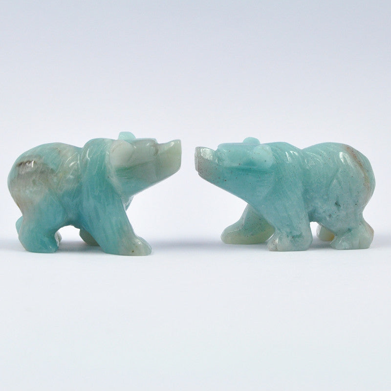 Bear Carved from Amazonite - 38x25x20mm - China