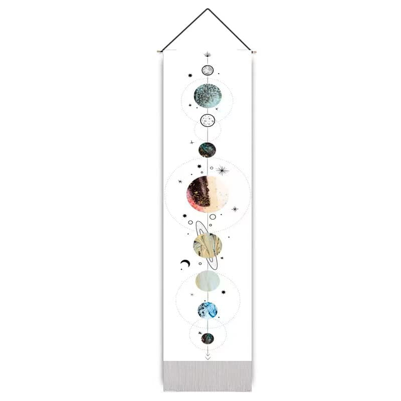 Cintre mural de tapisserie de planètes - 12,5 de large x 51 pouces de long - 32,5 × 130 cm - Chine - NEW922