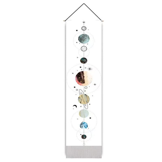 Cintre mural de tapisserie de planètes - 12,5 de large x 51 pouces de long - 32,5 × 130 cm - Chine - NEW922