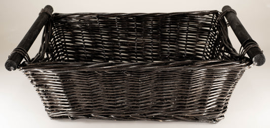 PANIER DE RANGEMENT WILLOW NOIR 12 x 16 x 5 pouces