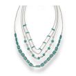 Turbulant NECKLACE - - Turquoise & Silver - NEW424