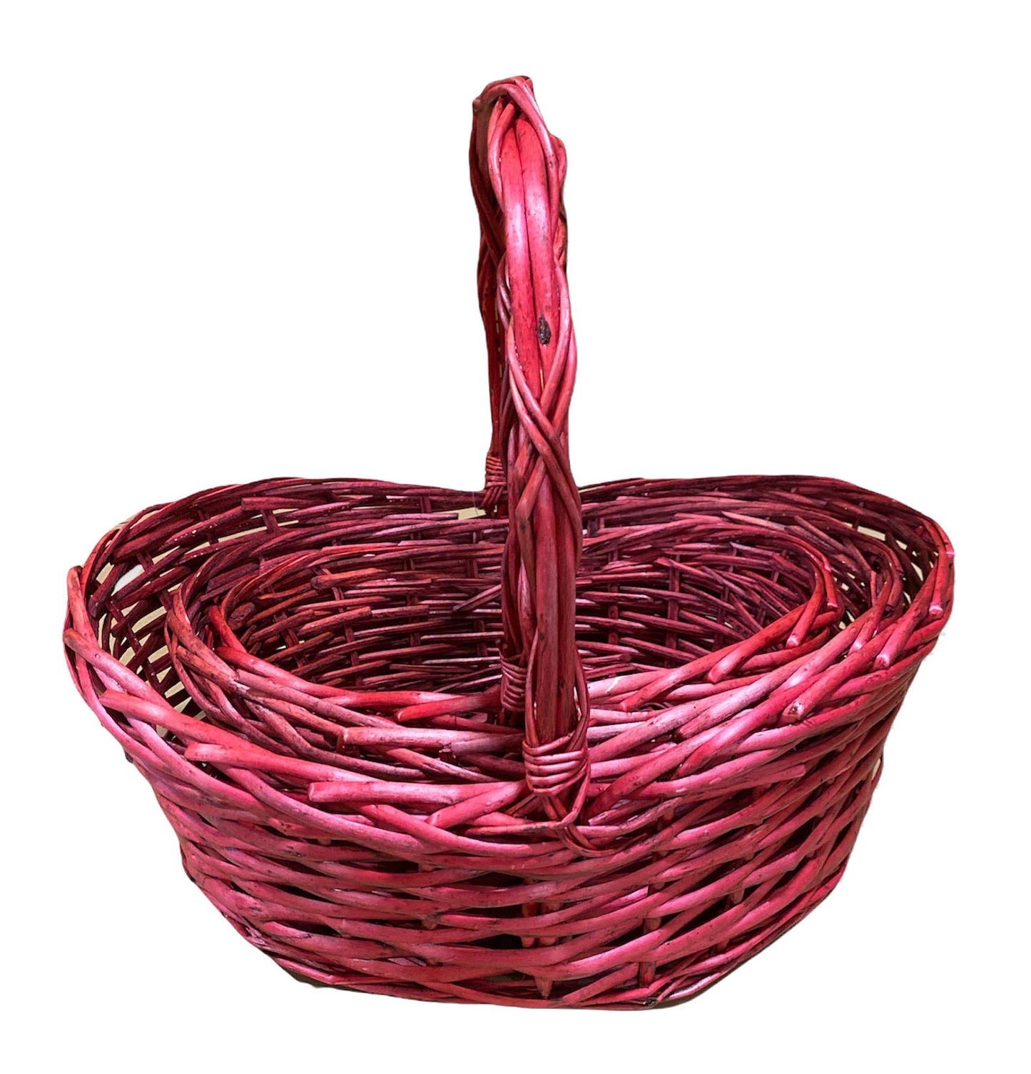 Set of 4 - Oval Designer Split Willow Baskets - Wine