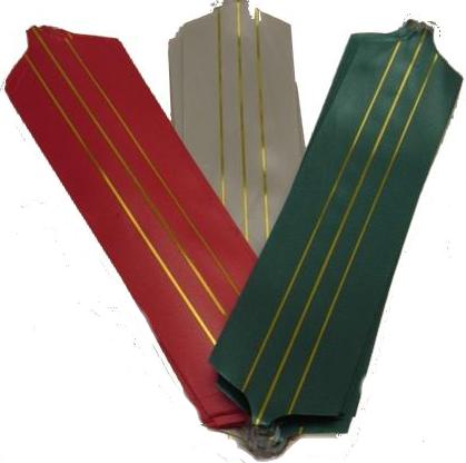 8 pouces - ROUGE avec MET GOLD STRIPE - PULL BOW