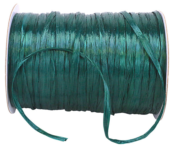 Pearlized Rayon Raffia - Hunter Green - 100 yards