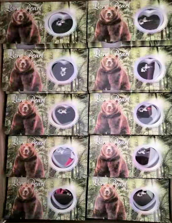 Wish Pearl Bear Design Box with Bear Pendant and Necklace