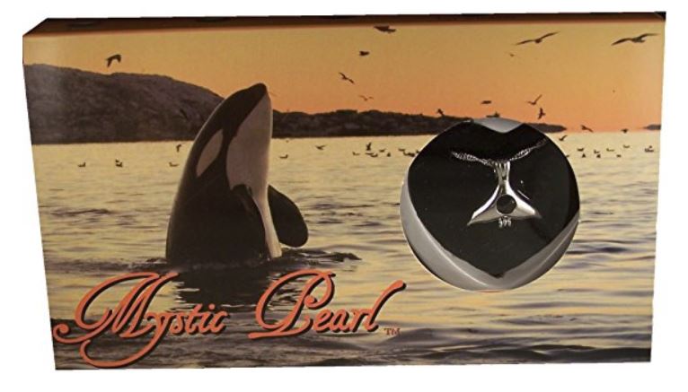 Wish Pearl Orca Design Box avec pendentif et collier en forme de queue de baleine