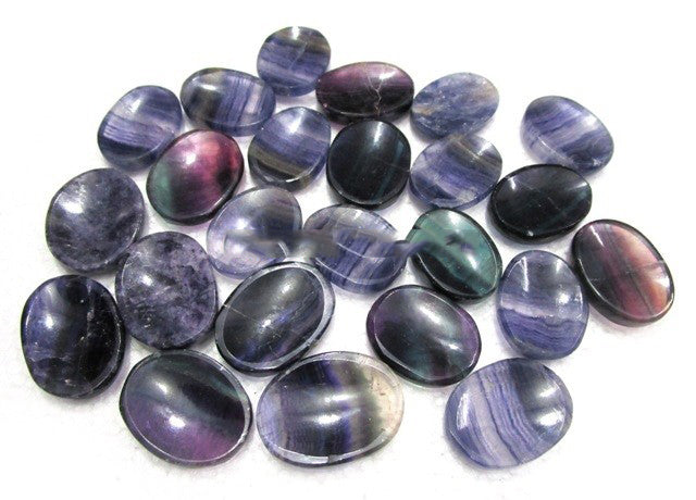 Pierres d'inquiétude en fluorite violette - 35-40 mm de long - 20 g - Inde