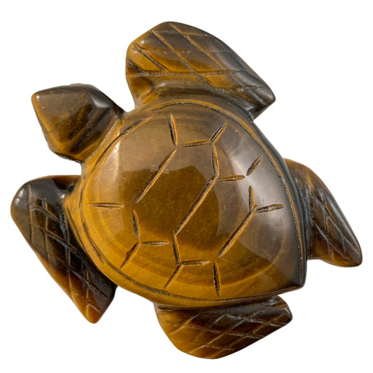 Sea Turtle - Tigers Eye - Small 55-60mm - Hand Carved - NEW1022
