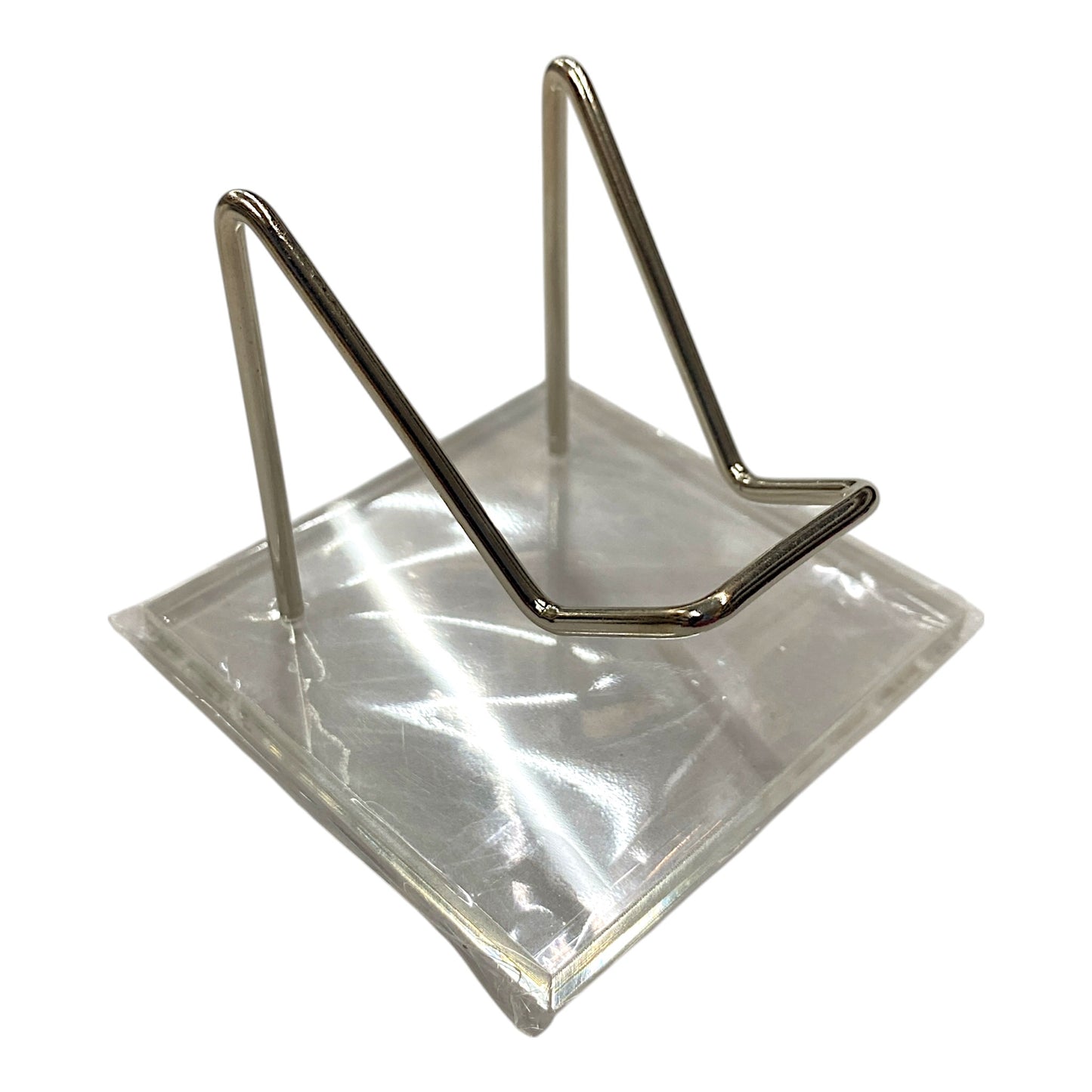 Clear Plexi Square Specimen Stand with Wire - Large - 70mm x 70mm - China