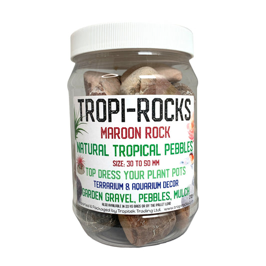 Maroon Pebbles 30-50 MM - Small PB1 JAR