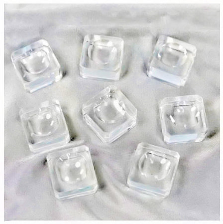 Clear Glass Square Sphere Stand - Mini - 25mm x 25mm - NEW722