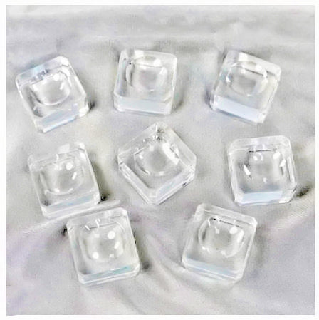 Clear Glass Square Sphere Stand - Mini - 20mm x 20mm - NEW424