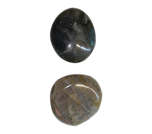 PURPLE Labradorite Palm Stones - Medium 50 - 60 mm - PER GRAM - China