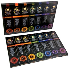 Goloka Black Series - Coffret cadeau Chakra 7 en 1 - Bâtons d'encens 15 grammes par boîte intérieure (12/boîte) NEW920