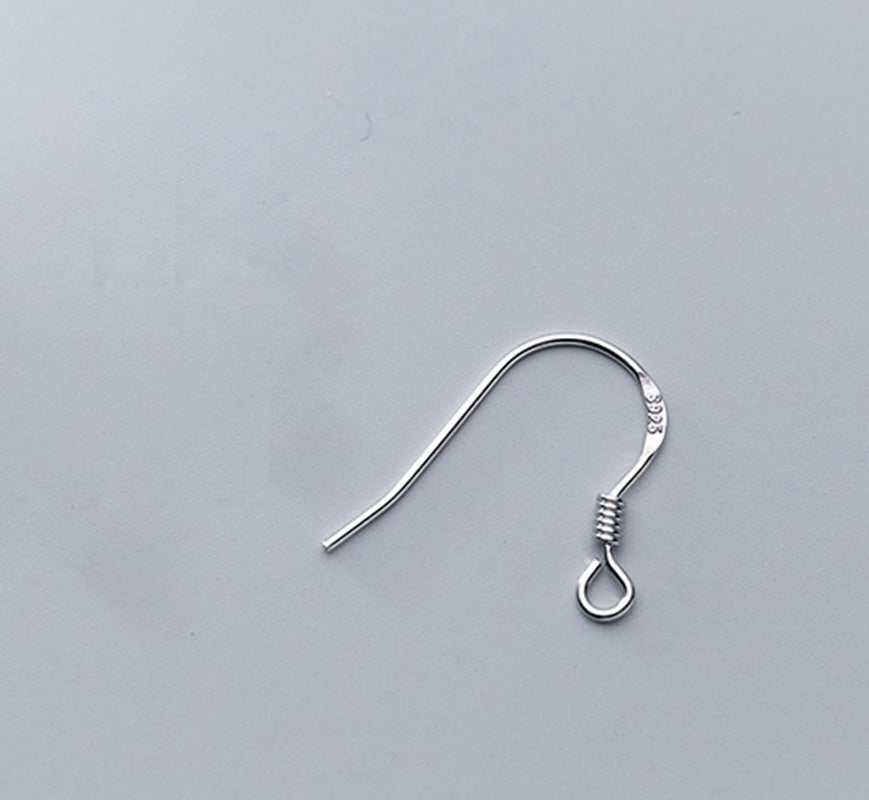 Sterling Silver Earring Hook Ear wire pair S925  - 0.65mm - 1 gram -