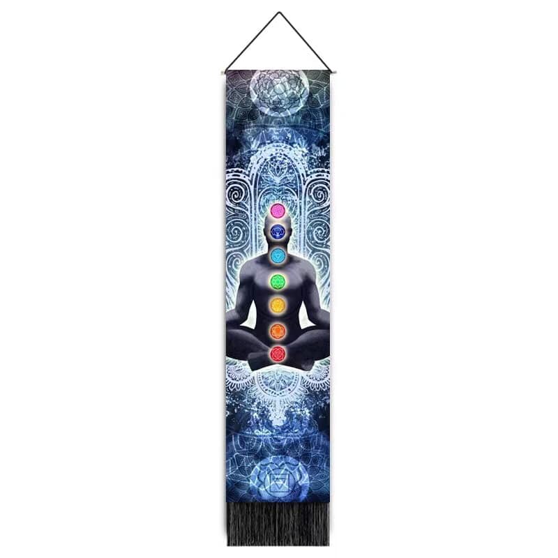 Chakra Tapestry Wall Hanger - 12.5 wide x 51 inch long - 32.5×130cm - China -