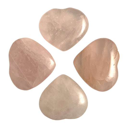 Small HEART - ROSE QUARTZ 25-35mm - 10 grams - India - NEW221