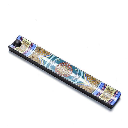 Porcelain Incense Burner Seat - Mandala - 22.5x3x1.5cm - NEW424