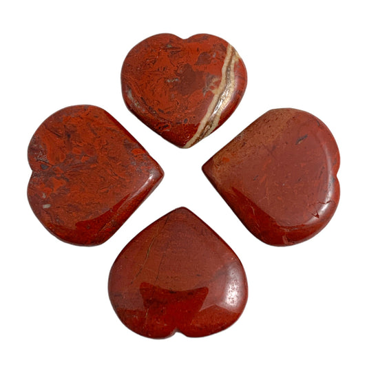 Small HEART - Red Jasper 25-35mm - 10 grams - India - NEW1221