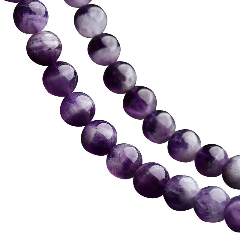 Amethest Dark - Fil de perles rondes de 8 mm - 15 pouces - Chine - NEW822