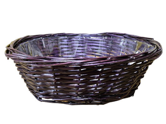 PLATEAU OVALE WILLOW - VIN - 16 X 5 de profondeur - Convient à un sac panier 25x30 ou 26x40