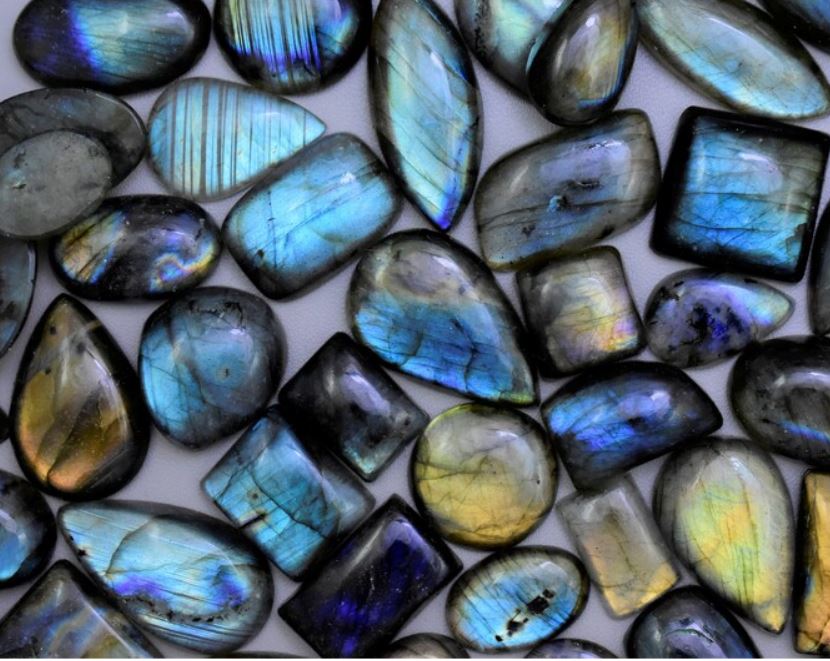 Labradorite Cabochons Mixed Sizes & Multi colors Free Size Loose Gemstones  - mm - NEW1122